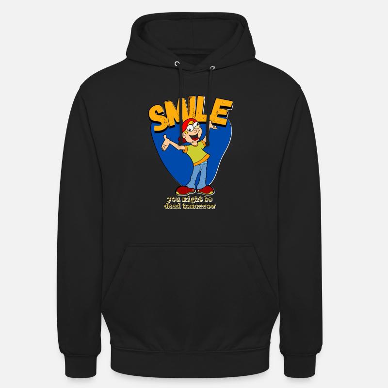 Sourire - Sweat-shirt à capuche unisexe - noir