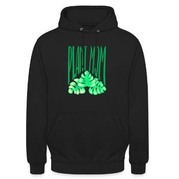 Maman végétale - Sweat-shirt à capuche unisexe - noir - Devant - Alina (178cm) & Michal (187cm)