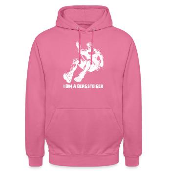 Je suis un alpiniste - Sweat-shirt à capuche unisexe - rose - Devant - Alina (178cm) & Michal (187cm)