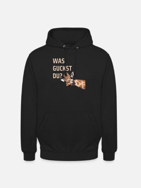 WAS GUCKST DU? - Unisex Hoodie - Schwarz