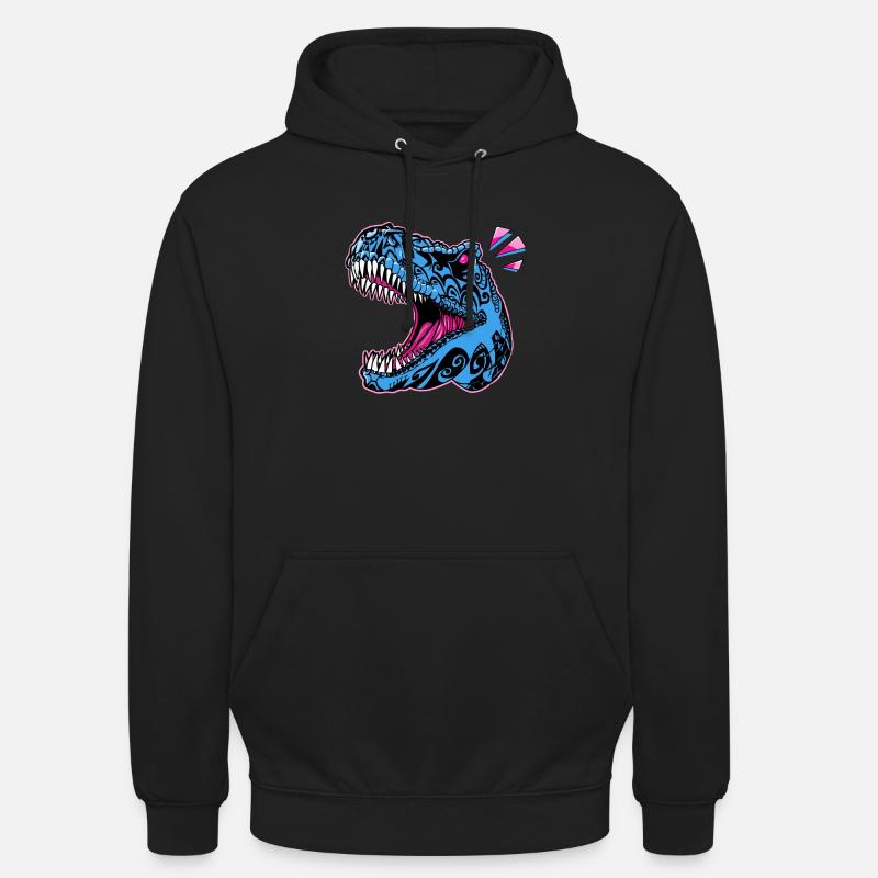 T rex Maori Pop - Sweat-shirt à capuche unisexe - noir