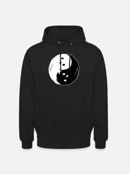 ghosts ying yang - Unisex Hoodie - black