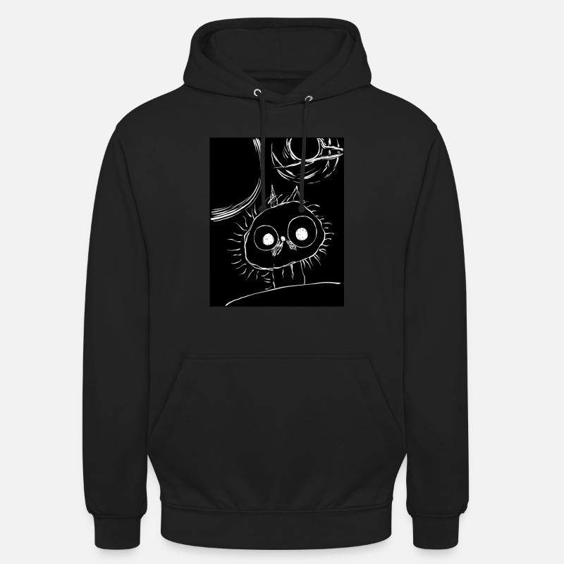 Chat dans l’espace - Sweat-shirt à capuche unisexe - noir