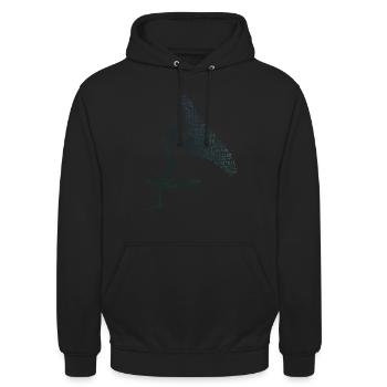 dames wingsurf foilwing wingfoil wingsurf - Sweat-shirt à capuche unisexe - noir - Devant - Alina (178cm) & Michal (187cm)