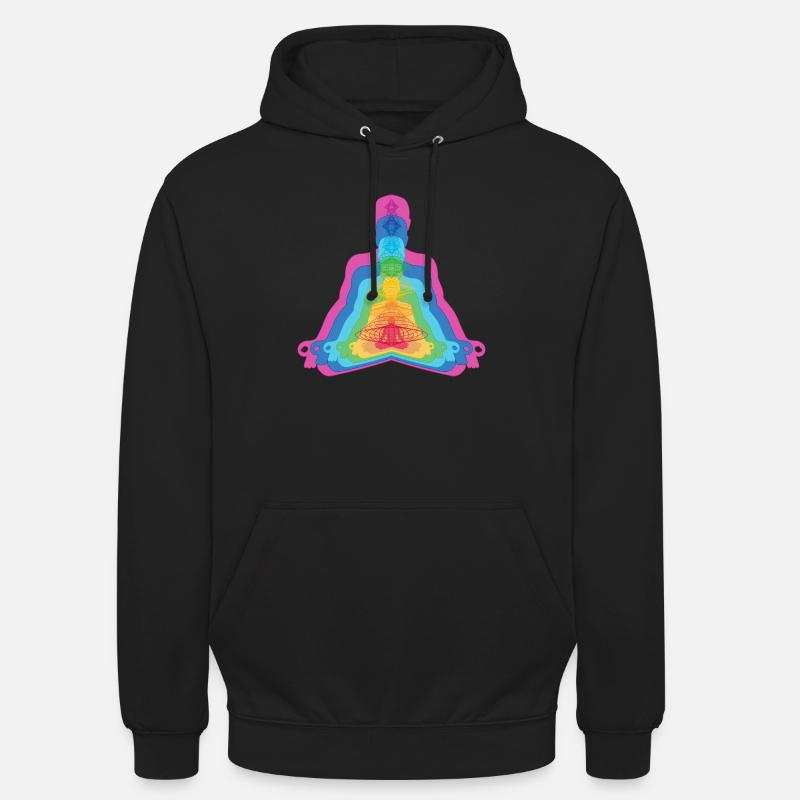SEPT COUCHES - Sweat-shirt à capuche unisexe - noir