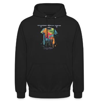 Chemise graffiti - Sweat-shirt à capuche unisexe - noir - Devant - Alina (178cm) & Michal (187cm)