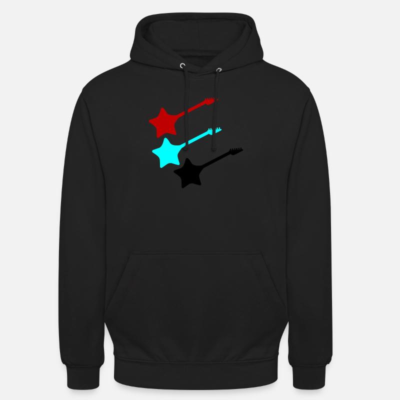 Guitares Star - Sweat-shirt à capuche unisexe - noir