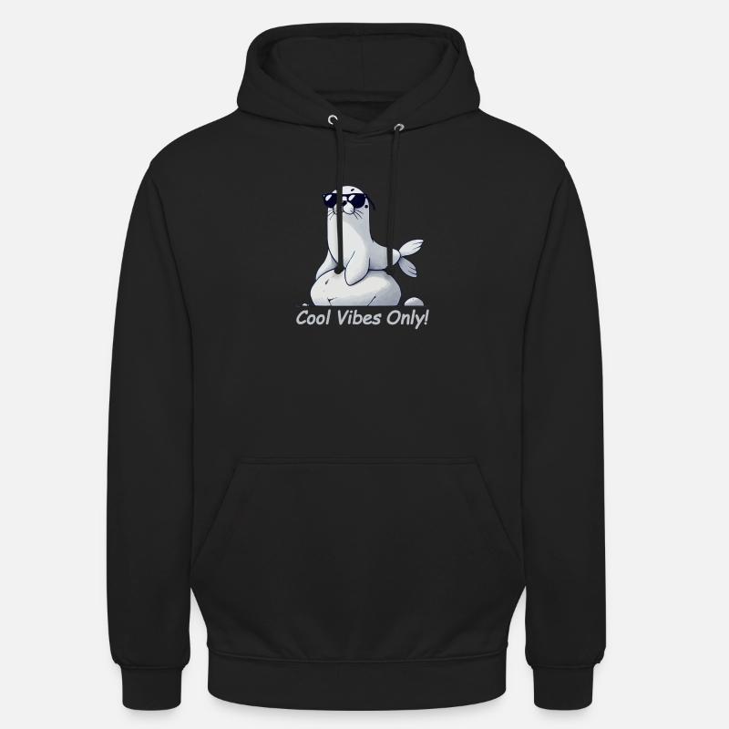 Lunettes de soleil Seal Cool - Sweat-shirt à capuche unisexe - noir