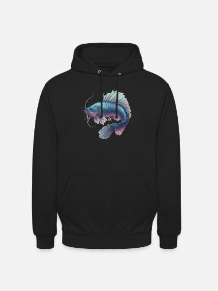Poisson Fantasy - Sweat-shirt à capuche unisexe - noir