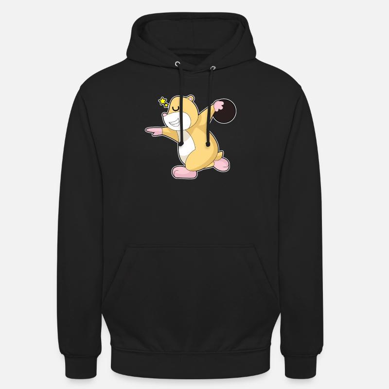 Hamster Bowling Boule de bowling - Sweat-shirt à capuche unisexe - noir