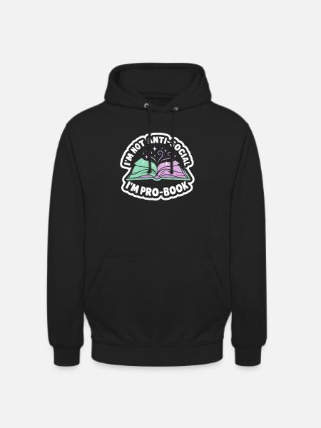 Bookish Saying - Sweet Reader Gift - Unisex Hoodie - black