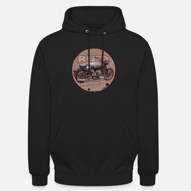 N°103-RUSTY - Sweat-shirt à capuche unisexe - noir