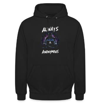 Always Anonymous - Unisex Hoodie - black - Front - Alina (178cm) & Michal (187cm)