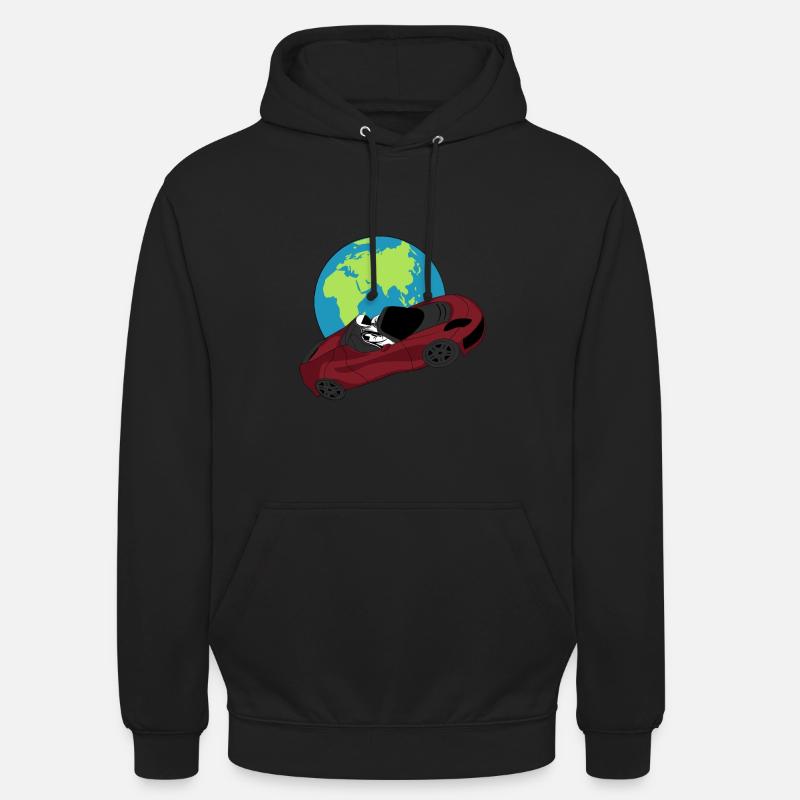 in Space – -inspirert design - Unisex-hettegenser - svart