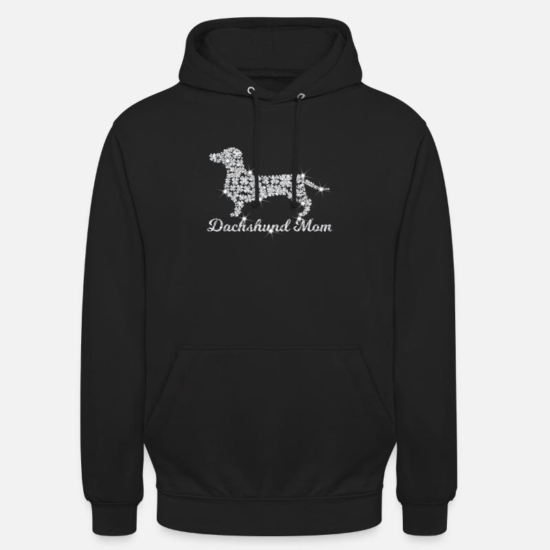 Bling teckel maman - Sweat-shirt à capuche unisexe - noir