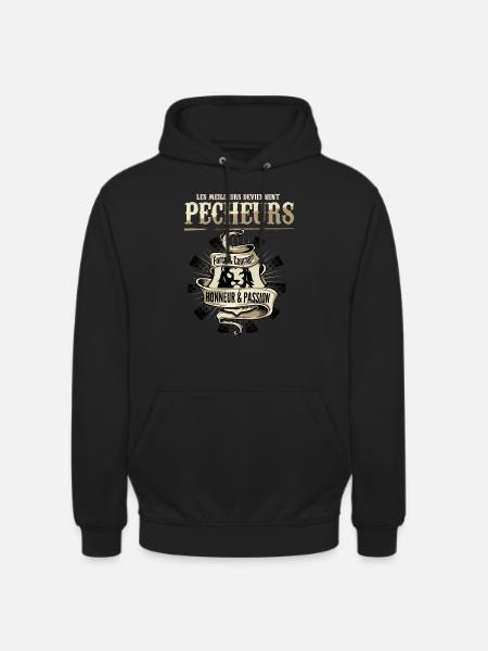 Meilleurs pecheurs - Sweat-shirt à capuche unisexe - noir