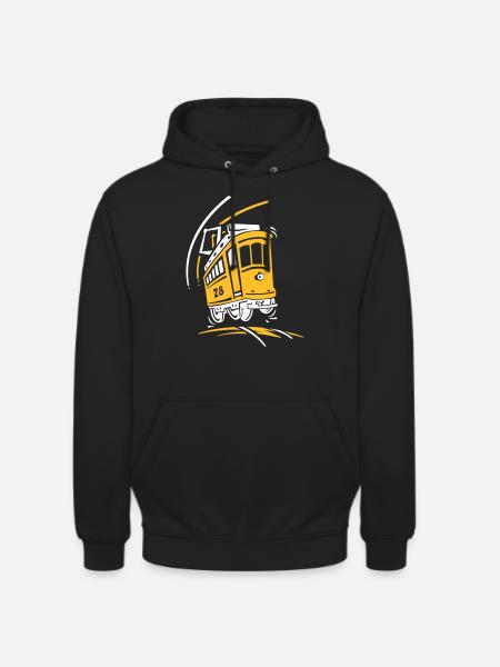 Crazy 28 train in Lisbon - Unisex Hoodie - black
