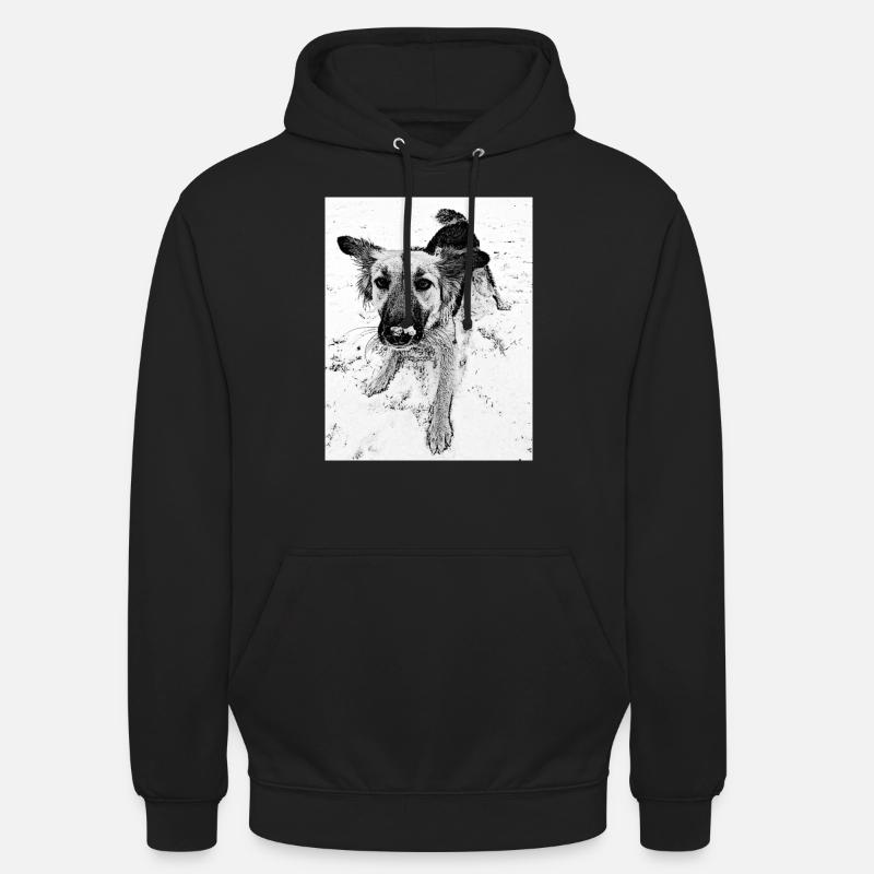 Hundeblick - Unisex Hoodie - Schwarz