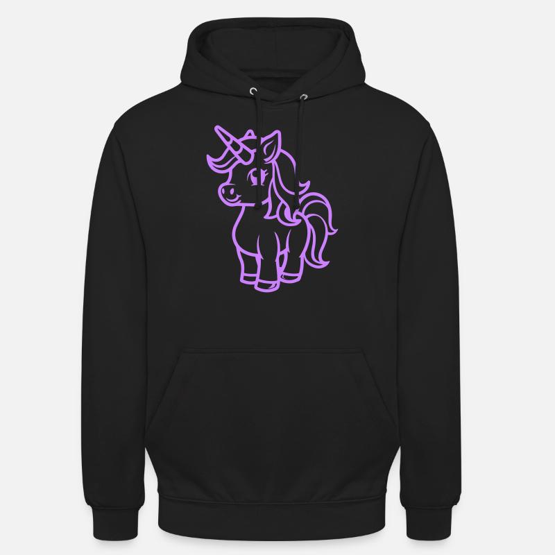 licorne - Sweat-shirt à capuche unisexe - noir