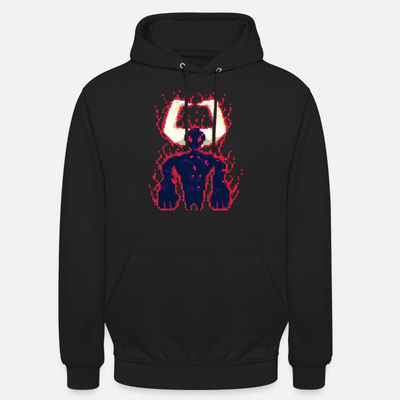 Pixel deamon - Sweat-shirt à capuche unisexe - noir
