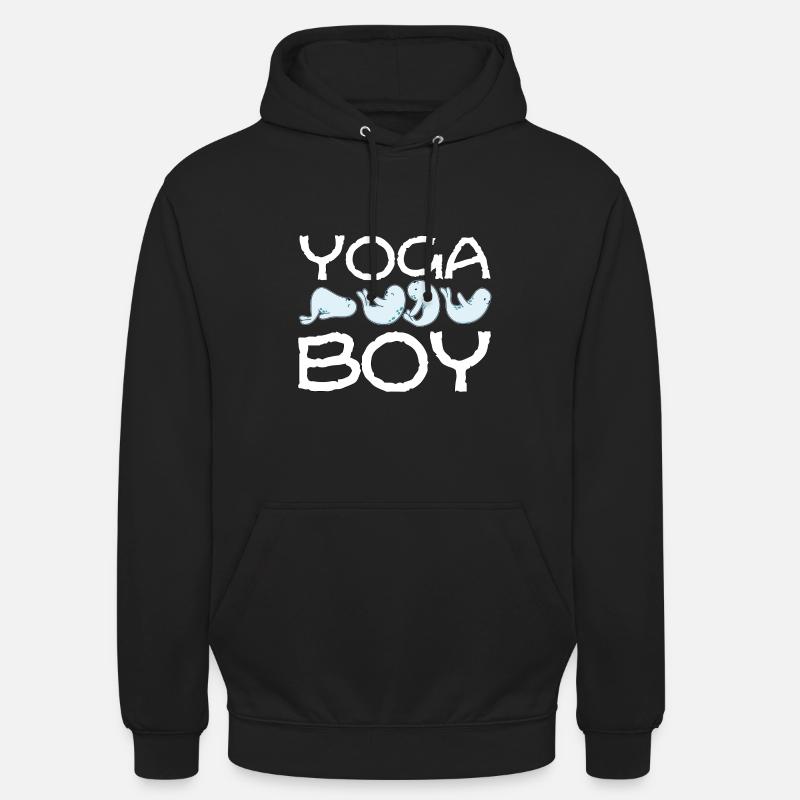 Yoga Junge Robbe Mann Geschenkidee - Unisex Hoodie - Schwarz