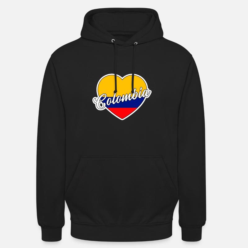 Colombie - Sweat-shirt à capuche unisexe - noir