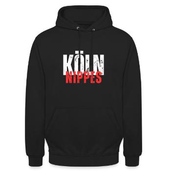 Nippes weiß rot - Unisex Hoodie - Schwarz - Vorne - Alina (178cm) & Michal (187cm)