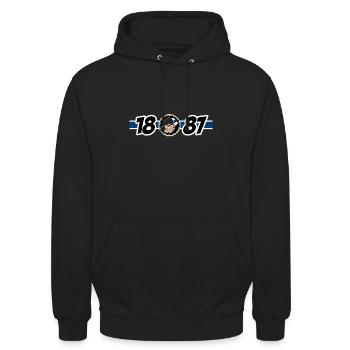 Volle Breitseite1887 Hamburg - Unisex Hoodie - Schwarz - Vorne - Alina (178cm) & Michal (187cm)