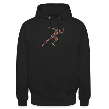 Track And Field Flower Sprinter Women - Unisex Hoodie - black - Front - Alina (178cm) & Michal (187cm)
