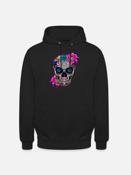 Sugar Skull Day Of The Dead Gift - Unisex Hoodie - black