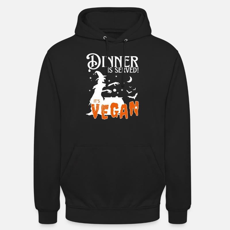 Veganes Hexen-Halloween-Party-Dinner wird serviert - Unisex Hoodie - Schwarz
