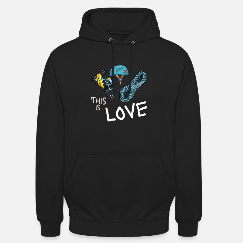 Ich liebe Klettern - Unisex Hoodie - Schwarz