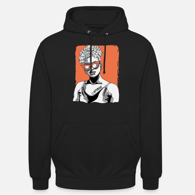 Femme avec tatouage afrobeat - Sweat-shirt à capuche unisexe - undefined
