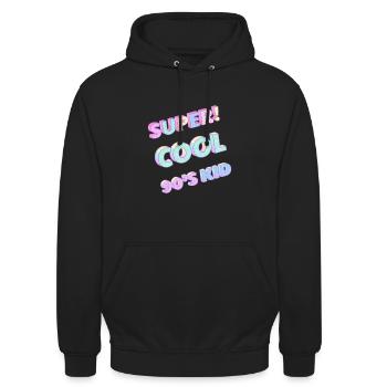 90´S KID - Unisex Hoodie - Schwarz - Vorne - Alina (178cm) & Michal (187cm)
