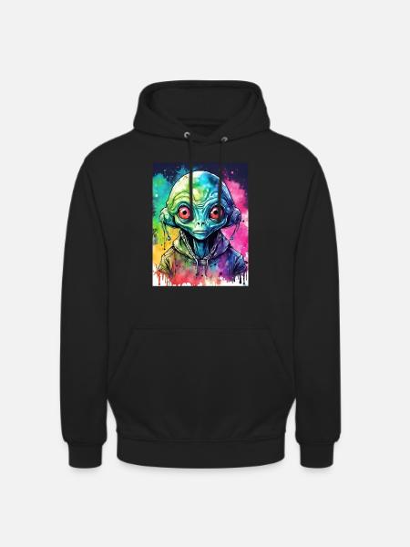 Alien Design - Unisex Hoodie - Schwarz