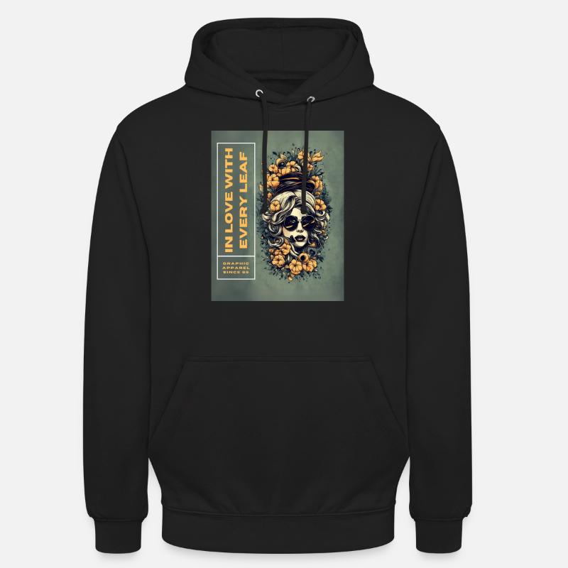 L’amour dans chaque feuille - Sweat-shirt à capuche unisexe - noir