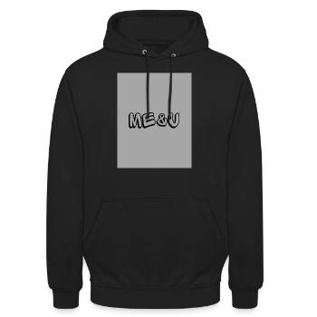 Unisex Hoodie, Männer T-Shirt, Frauen T-Shirt - Unisex Hoodie - Schwarz - Vorne - Alina (178cm) & Michal (187cm)