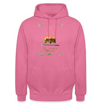 Guyana-Fieber OR SKull 06 - Unisex Hoodie - Pink - Vorne - Alina (178cm) & Michal (187cm)