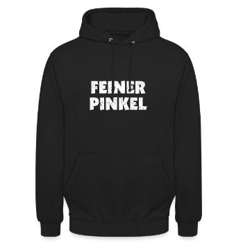 feiner Pinkel - Unisex Hoodie - Schwarz - Vorne - Alina (178cm) & Michal (187cm)