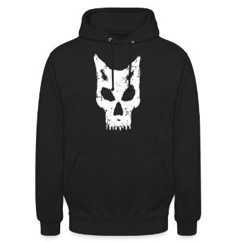 Wolf Logo - Sweat-shirt à capuche unisexe - noir - Devant - Alina (178cm) & Michal (187cm)