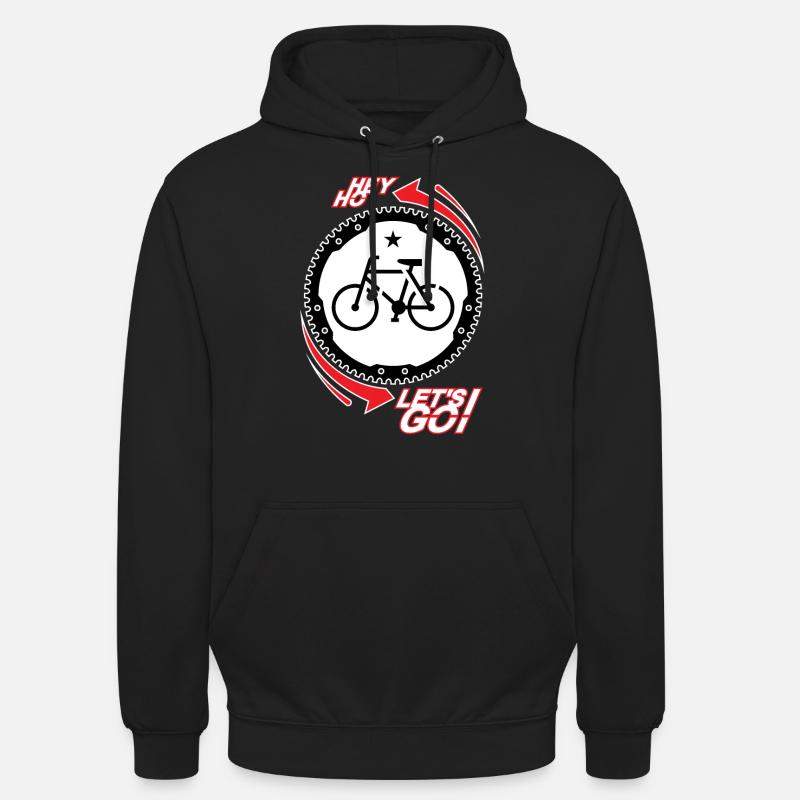 HEY HO - BICYCLE - LET'S GO! - Unisex Hoodie - Schwarz