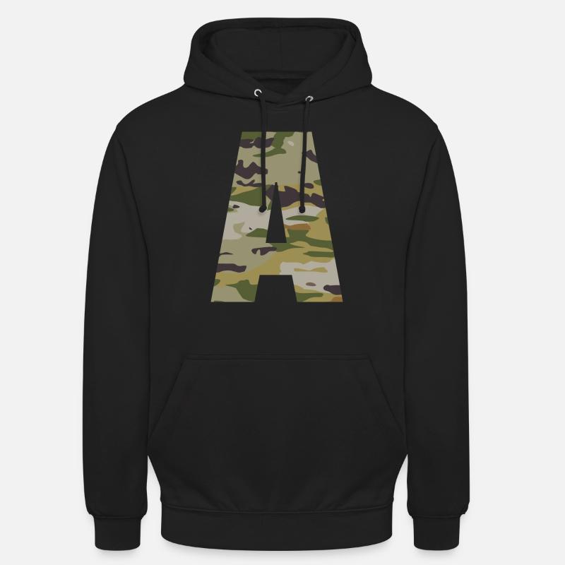 Tarnbuchstabe A - Unisex Hoodie - Schwarz