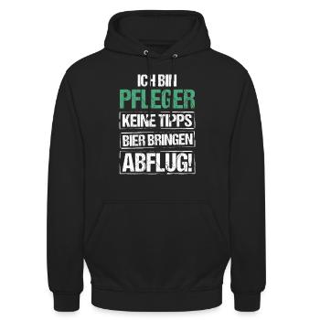 Je suis infirmière - apporte de la bière et pars - Sweat-shirt à capuche unisexe - noir - Devant - Alina (178cm) & Michal (187cm)