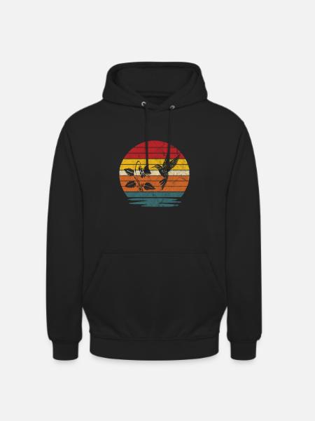 Colibri rétro - Sweat-shirt à capuche unisexe - noir