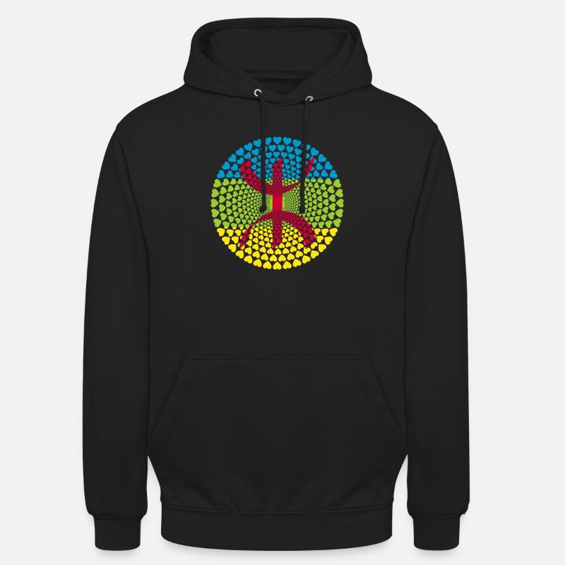 Berbère Maroc Maroc de Amazigh Tamazight - Sweat-shirt à capuche unisexe - noir