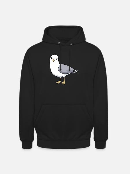 Comic Möwe Gull - Unisex Hoodie - Schwarz