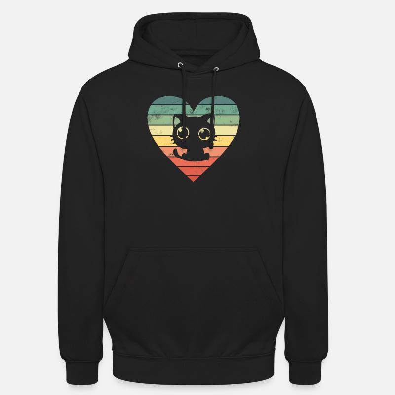 Chats Chats - Sweat-shirt à capuche unisexe - noir