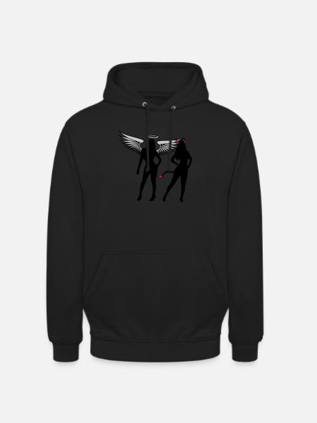 Angel Devil Girls - Unisex Hoodie - black