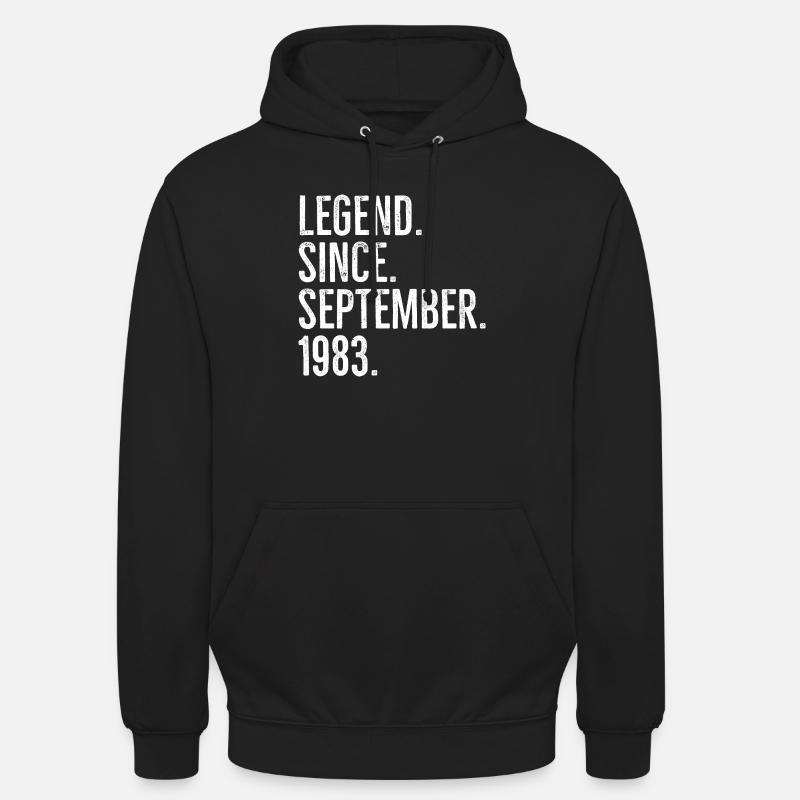 Legende seit September 1983 - Unisex Hoodie - Schwarz