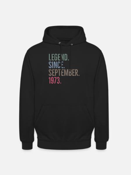 Legend Since September 1973 - Unisex Hoodie - black